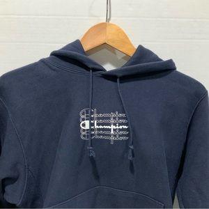 Champion Reverse Weave Pullover Hooded Sweatshirt - Multi Script Logo (Adult-S)
